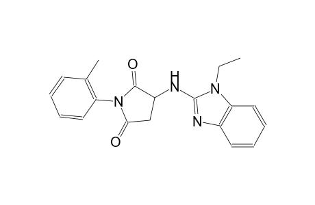 3-[(1-ethyl-1H-benzimidazol-2-yl)amino]-1-(2-methylphenyl)-2,5-pyrrolidinedione