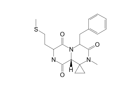 (9a' R)-4'-Benzyl-2'-methyl-7'-2-(methylthio)ethyl]octahydro-spiro(cyclopropane-1,1'-[2H]-pyrazino[1,2-a]pyrazine-3',6',9'-trione