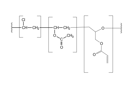 Vinyl chloride/vinyl acetate/hydroxylpropyl acrylate terpolymer 80/5/15