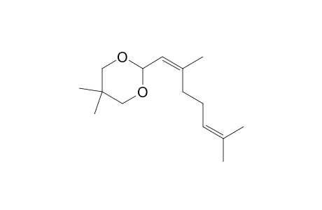 (Z)-2-(2,6-Dimethylhepta-1,5-dien-1-yl)-5,5-dimethyl-1,3-dioxane