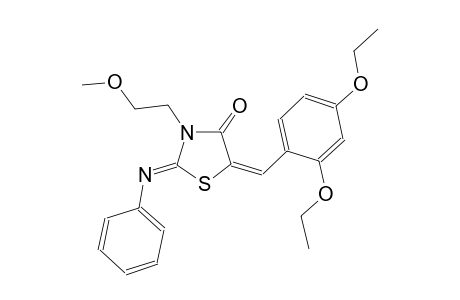(2Z,5E)-5-(2,4-diethoxybenzylidene)-3-(2-methoxyethyl)-2-(phenylimino)-1,3-thiazolidin-4-one