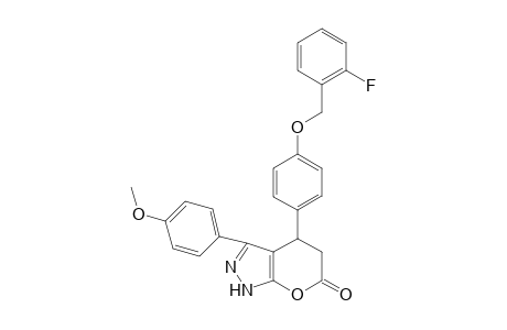 4-{4-[(2-fluorophenyl)methoxy]phenyl}-3-(4-methoxyphenyl)-1H,4H,5H,6H-pyrano[2,3-c]pyrazol-6-one
