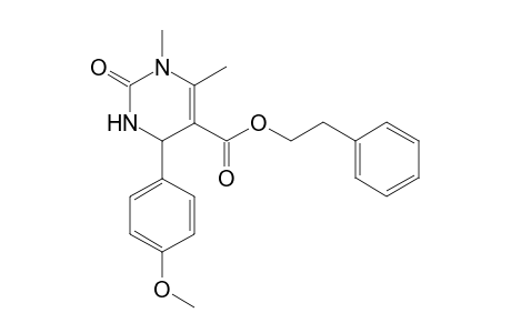 2-Phenylethyl 4-(4-methoxyphenyl)-1,6-dimethyl-2-oxo-1,2,3,4-tetrahydro-5-pyrimidinecarboxylate