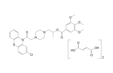 3,4,5-Trimethoxybenzoic acid, ester with 2-chloro-10-{[4-(2-hydroxypropyl)-1-piperazinyl]acetyl}phenothiazine, difumarate