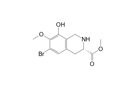 Methyl (-)-3S-6-bromo-8-hydroxy-7-methoxy-1,2,3,4-tetrahydroisoquinoline-3-carboxylate