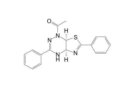 1-[(4aR,7aS)-3,6-diphenyl-4a,7a-dihydro-2H-thiazolo[4,5-e][1,2,4]triazin-1-yl]ethanone