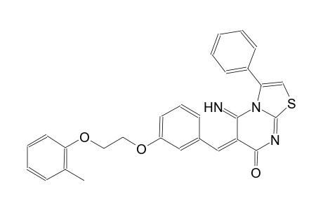 (6E)-5-imino-6-{3-[2-(2-methylphenoxy)ethoxy]benzylidene}-3-phenyl-5,6-dihydro-7H-[1,3]thiazolo[3,2-a]pyrimidin-7-one