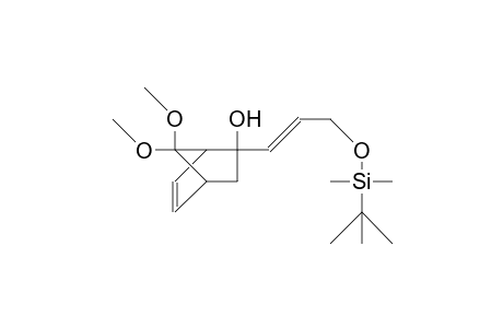 endo-2-((E)-3-(T-Butyl-dimethyl-siloxy)-prop-1-enyl)-exo-2-hydroxy-7,7-dimethoxy-bicyclo(2.2.1)hept-5-ene