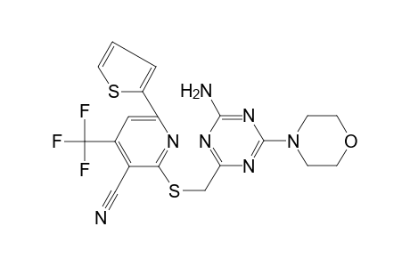 2-[(4-amino-6-morpholin-4-yl-1,3,5-triazin-2-yl)methylsulfanyl]-6-thiophen-2-yl-4-(trifluoromethyl)pyridine-3-carbonitrile