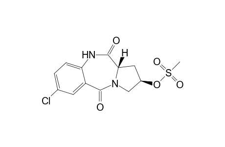 (2R,11AS)-7-CHLORO-2-METHYLSULFONYLOXY-1,2,3,10,11,11A-HEXAHYDROPYRROLO-[2,1-C]-[1,4]-BENZODIAZEPIN-5,11-DIONE