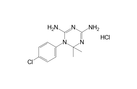 1-(p-chlorophenyl)-4,6-diamino-1,2-dihydro-2,2-dimethyl-s-triazine, monohydrochloride
