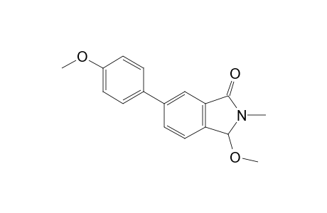 6-(p-methoxy)phenyl-3-methoxy-2-methylisoindolin-1-one