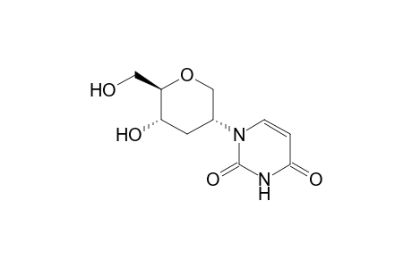 (3R,5S,6R)-1-(5-hydroxy-6-hydroxymethyl-tetrahydropyran-3-yl)-1H-pyrimidine-2,4-dione