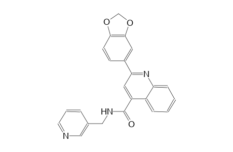 2-(1,3-benzodioxol-5-yl)-N-(3-pyridinylmethyl)-4-quinolinecarboxamide