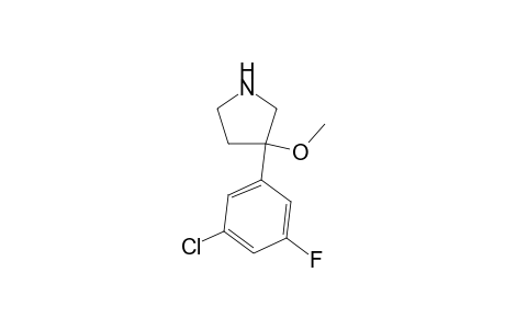 (+)-3-(3-chloro-5-fluorophenyl)-3-methoxypyrrolidine