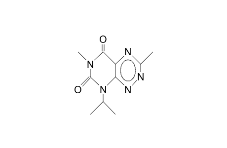 Pyrimido[5,4-e]-1,2,4-triazine-5,7(6H,8H)-dione,3,6-dimethyl-8-(1-methylethyl)-