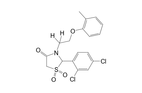 2-(2,4-dichlorophenyl)-3-[2-(o-tolyloxy)ethyl]-4-thiazolidinone, 1,1-dioxide