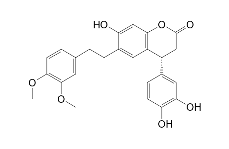 VITTARIN_F;4-(3',4'-DIHYDROXYPHENYL)-6-(3'',4''-DIMETHOXYPHENYLETHYL)-7-HYDROXYDIHYDROCOUMARIN