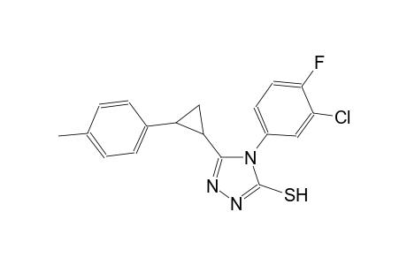 4-(3-chloro-4-fluorophenyl)-5-[2-(4-methylphenyl)cyclopropyl]-4H-1,2,4-triazole-3-thiol