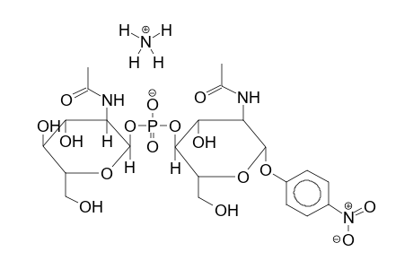 PARA-NITROPHENYL 2-ACETAMIDO-2-DEOXY-4-O-(2-ACETAMIDO-2-DEOXY-ALPHA-D-GLUCOPYRANOSYLPHOSPHO)-BETA-D-GLUCOPYRANOSIDE, AMMONIUM SALT