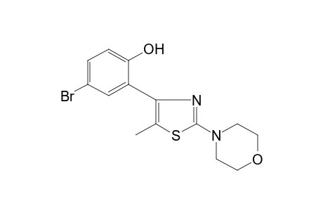 4-bromo-2-(5-methyl-2-morpholino-4-thiazolyl)phenol