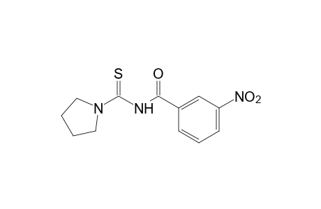 N-(m-nitrobenzoyl)thio-1-pyrrolidinecarboxamide