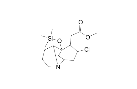 (1RS,2SR,7RS,9SR,10SR)-6-aza-10-(carbomethoxymethyl)-9-chloro-1-[(trimethylsilyl)oxy]tricyclo[5.3.1.0(2,6)]-undecane