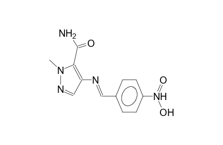1-methyl-4E-(4-nitrobenzylideneamino)-5-carbamoylpyrazole
