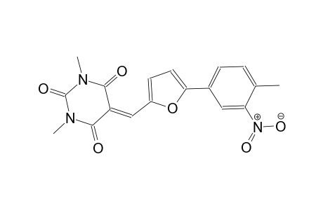 1,3-dimethyl-5-{[5-(4-methyl-3-nitrophenyl)-2-furyl]methylene}-2,4,6(1H,3H,5H)-pyrimidinetrione