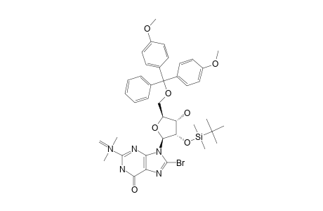 5'-O-DIMETHOXYTRITYL-2'-O-TERT.-BUTYLDIMETHYLSILYL-2N-[(DIMETHYLAMINO)-METHYLENE]-8-BROMOGUANOSINE