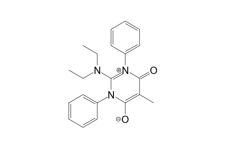 Pyrimidinium, 2-(diethylamino)-3,4-dihydro-6-hydroxy-5-methyl-4-oxo-1,3-diphenyl-, hydroxide, inner salt