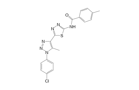 N-[5-[1-(4-chlorophenyl)-5-methyl-1,2,3-triazol-4-yl]-1,3,4-thiadiazol-2-yl]-4-methyl-benzamide