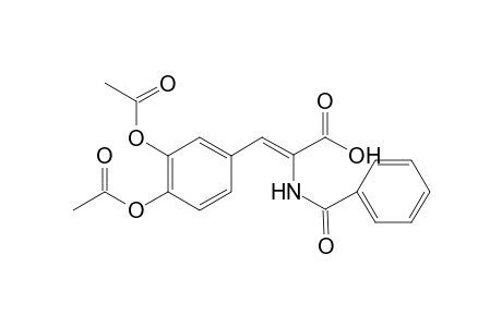 2-Benzoylamido-3-(3,4-diacetoxyphenyl)propenoic acid