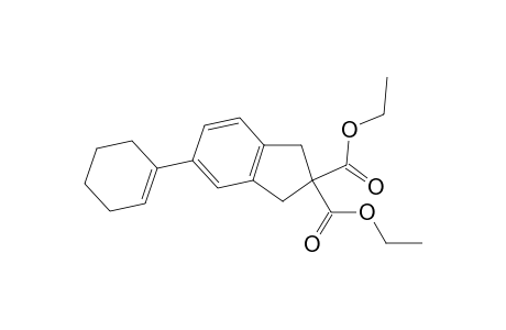 2H-Indene-2,2-dicarboxylic acid, 5-(1-cyclohexen-1-yl)-1,3-dihydro-, diethyl ester