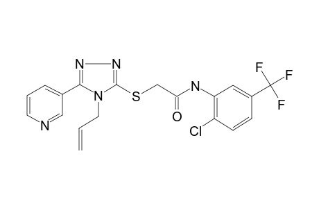 N-[2-Chloro-5-(trifluoromethyl)phenyl]-2-[(4-prop-2-en-1-yl-5-pyridin-3-yl-4H-1,2,4-triazol-3-yl)sulfanyl]acetamide