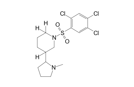 3-(1-methyl-2-pyrrolidinyl)-1-[(2,4,5-trichlorophenyl)sulfonyl]piperidine