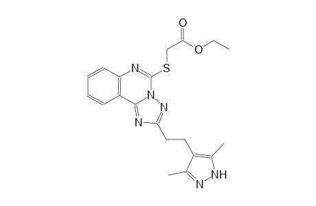 acetic acid, [[2-[2-(3,5-dimethyl-1H-pyrazol-4-yl)ethyl][1,2,4]triazolo[1,5-c]quinazolin-5-yl]thio]-, ethyl ester