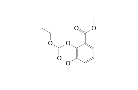 Salicylic acid, 3-methoxy-, o-(N-propyloxycarbonyl)-, methyl ester