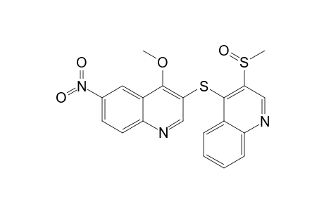 4-METHOXY-3'-METHYLSULFINYL-6-NITRO-3,4'-DIQUINOLINYL-SULFIDE