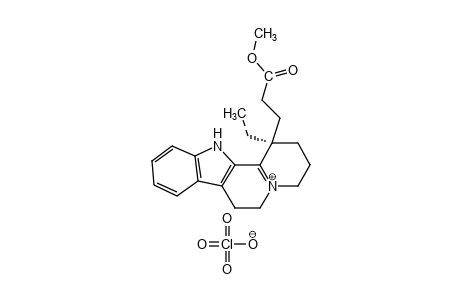 1 beta-(2-carboxyethyl)-1-ethyl-2,3,4,6,7,12-hexahydro-1H-indolo[2,3-a] quinolizin-5-ium perchlorate, methyl ester