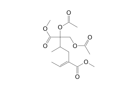 Hexanedioic acid, 2-(acetyloxy)-2-[(acetyloxy)methyl]-5-ethylidene-3-methyl-, dimethyl ester, [R*,S*-(E)]-(.+-.)-