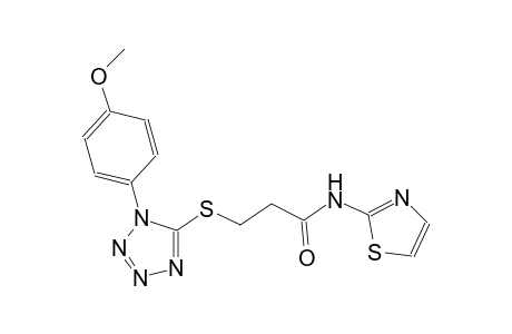 propanamide, 3-[[1-(4-methoxyphenyl)-1H-tetrazol-5-yl]thio]-N-(2-thiazolyl)-