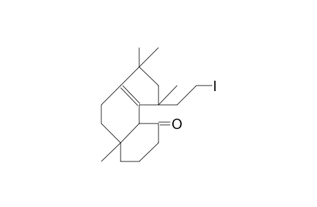 (1S,5AS, 9aS)-1-(2'-iodoethyl)-1,3,3,5a-tetramethyl-9-oxo-2,3,4,5,5a,6,7,8,9,9a-decahydro-1H-benz-[E]-indene