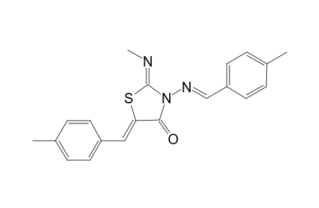 (2Z,5Z)-5-(4-methylbenzylidene)-2-[(Z)-methylimino]-3-{[(E)-(4-methylphenyl)methylidene]amino}-1,3-thiazolidin-4-one