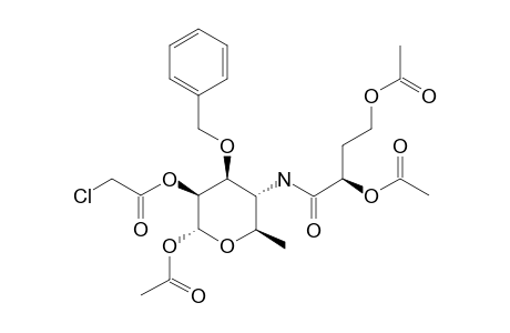 1-O-ACETYL-3-O-BENZYL-2-O-CHLOROACETYL-4-(2,4-DI-O-ACETYL-3-DEOXY-L-GLYCERO-TETRONAMIDO)-4,6-DIDEOXY-ALPHA-D-MANNOPYRANOSIDE