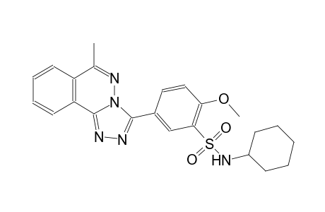 N-cyclohexyl-2-methoxy-5-(6-methyl[1,2,4]triazolo[3,4-a]phthalazin-3-yl)benzenesulfonamide