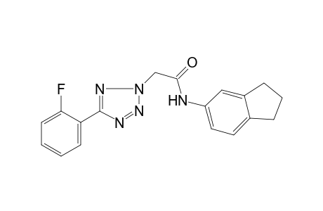 N-(2,3-dihydro-1H-inden-5-yl)-2-[5-(2-fluorophenyl)-2H-tetraazol-2-yl]acetamide