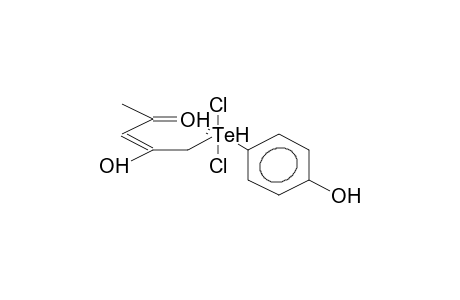 DICHLORO(2,4-DIOXOPENTYL)(4-HYDROXYPHENYL)TELLURE (ENOL)