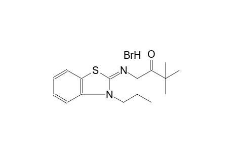 3,3-dimethyl-1-[((2E)-3-propyl-1,3-benzothiazol-2(3H)-ylidene)amino]-2-butanone hydrobromide