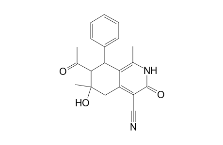 7-ACETYL-1,6-DIMETHYL-6-HYDROXY-8-PHENYL-4-CYANO-5,6,7,8-TETRAHYDRO-3-(2-H)-ISOQUINOLINE